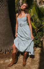 Lainey Midi Dress ~ Dew Drop