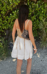 Sun Deck Mini Dress ~ White Voile With Twisted Rope