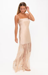 Vanity Dress ~ Champagne Luxe Satin