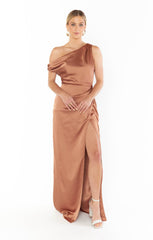 Jodie Dress ~ Copper Luxe Satin