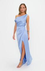 Jodie Dress ~ Borrowed Blue Luxe Satin