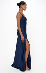Anderson Maxi Dress ~ Midnight Navy Luxe Satin