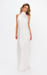 Lisa Maxi Dress ~ Ivory Luxe Satin