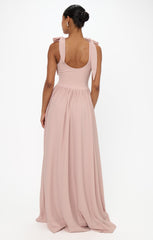 Harper Maxi Dress ~ Dusty Blush Crisp