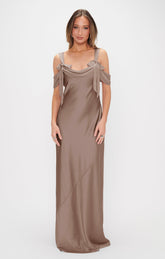 Bella Maxi Dress ~ Dune Luxe Satin