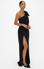 Bliss Bow Dress ~ Black Stretch