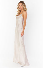 Tuscany Maxi Slip Dress ~ Show Me The Ring Luxe Satin