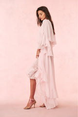 Collia Silk Maxi Dress - PALE PINK
