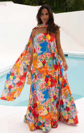 Tinsley Tube Dress ~ Sunset Garden Gala