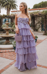 Gabriella Maxi Dress ~ Lilac Enchanted Embellishment