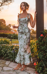 Pauline Peplum Dress ~ Secret Garden