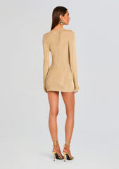 Emeri Metallic Knit Mini Dress