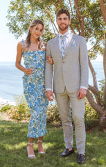 Stella Smocked Dress ~ Cottage Floral Blue