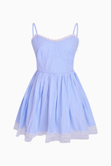 Harrisine Cotton Pinstripe Mini Dress