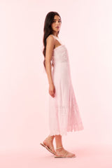 Judalon Cotton Midi Dress - BALLERINA PINK