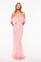 Librae Floral Off-The-Shoulder Gown