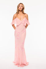 Librae Floral Off-The-Shoulder Gown