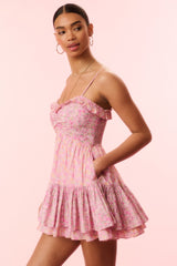 Linny Liberty Fabric Mini Dress