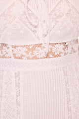 Maera Cotton Lace-Trimmed Mini Dress