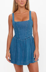 Nina Skort Dress ~ Shadow Blue