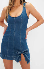 Bridgeport Bow Dress ~ Blue Jean Baby