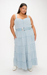 Lainey Midi Dress ~ Dew Drop