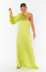 Get Together Dress ~ Citrine Luxe Satin