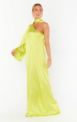 Get Together Dress ~ Citrine Luxe Satin
