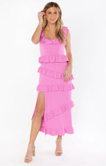 Greta Dress ~ Pink Lilac Stretch