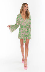 Treasure Mini Dress ~ Flower Power Pink Crochet