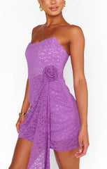 Shelby Mini Dress ~ Purple Lovely Lace