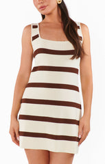 Mellow Mini Dress ~ Driftwood Stripe