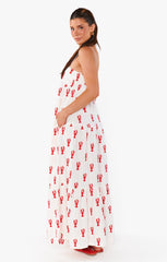 Long Weekend Maxi Dress ~ Lobster Embroidery