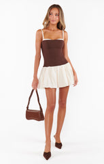 Tiffany Skort Dress ~ Chocolate and Cream