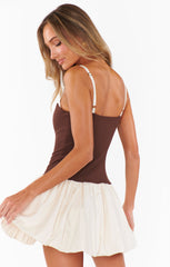 Tiffany Skort Dress ~ Chocolate and Cream