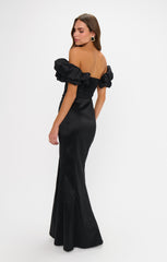 Major Drama Maxi Dress ~ Black Taffeta