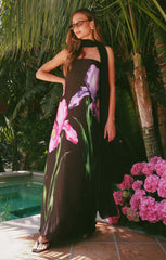 Renee Maxi Dress ~ Wild Iris Luxe Satin