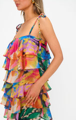 Rowen Ruffle Dress ~ Midnight in Rio