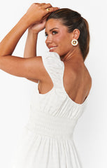 Laura Dress ~ White Cottage Gingham