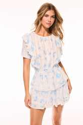 Natasha Upcycled Cotton Mini Dress - SANTA ROSA RIVER