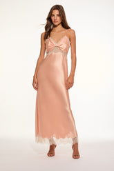 Orianna Silk-Blend Maxi Slip Dress - PECHE