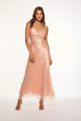 Orianna Silk-Blend Maxi Slip Dress - PECHE