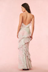 Rialto Pastel Ruffle Maxi Dress - LILAC SPRING