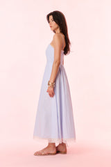 Sandara Cotton Pinstripe Midi Dress