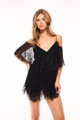 Selune Silk Lace-Trimmed Mini Dress