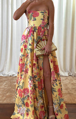 Juliet Maxi Dress ~ Mimosa Floral Taffeta