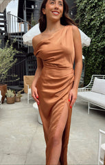 Jodie Dress ~ Copper Luxe Satin
