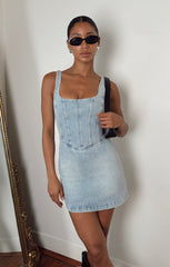 Corset Mini Dress ~ Misty Morning