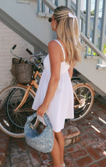 Mallory Mini Dress ~ White Poplin