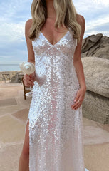 Anderson Maxi Dress ~ Ivory Shimmery Sequins